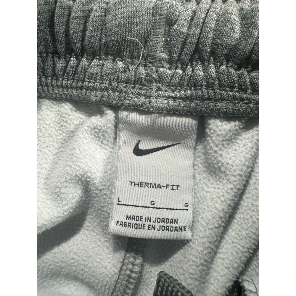 Nike Joggers Sweatpants Youth Large Gray Therma-Fit Athleisure Lounge Casual